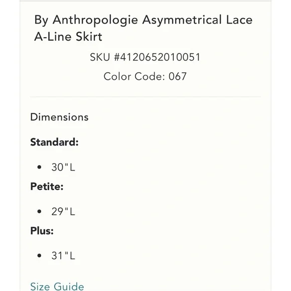 Anthropologie Asymmetrical Lace Skirt - Picture 6 of 9